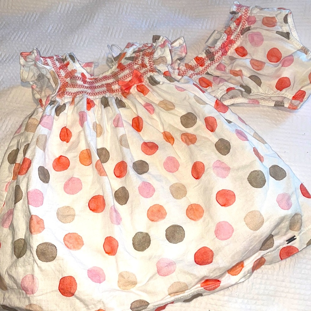 Mayoral 18 month baby dress with matching boomers